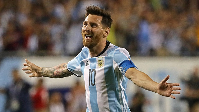 Messi và ĐT Argentina đoạt vé trực tiếp tới World Cup 2018. Ảnh Internet