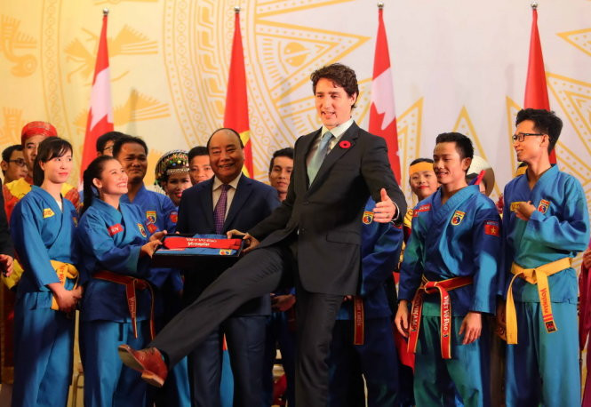 ​Thủ tướng Canada ấn tượng với vovinam
