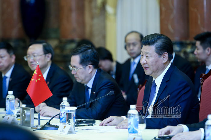 Chủ tịch nước Trần Đại Quang và Tổng bí thư, Chủ tịch nước Trung Quốc Tập Cận Bình hội kiến.