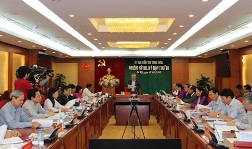 Kỳ họp thứ 19 của Uỷ ban Kiểm tra Trung ương đã xem xét dấu hiệu vi phạm đối với Ban thường vụ Tỉnh uỷ Vĩnh Phúc. Ảnh: KT