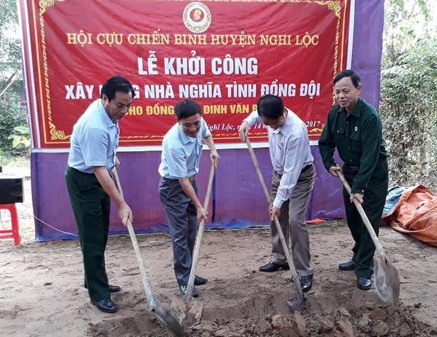 Khởi công xây dựng nhà nghĩa tình đồng đội ở Nghi Lộc
