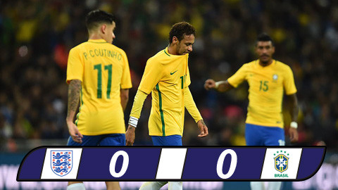 Neymar mờ nhạt, Brazil bất lực trước dàn cầu thủ trẻ ĐT Anh