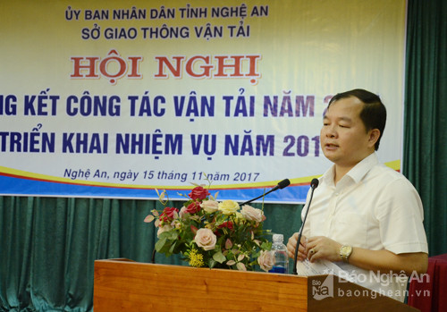 Ông Nguyễn Đức An- Phó Giám đốc Sở Giao thông vận tải phát biểu