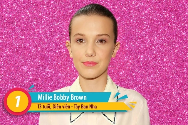 Millie Bobby Brown là gương mặt đột phá tại Hollywood trong năm 2016 với vai Eleven trong loạt phim truyền hình “Stranger Things” của kênh Netflix. Từng nhận đề cử giải thưởng SAG (Hiệp hội Diễn viên Mỹ) năm 2017. Thể hiện tài năng hát rap tại lễ trao giải Quả cầu vàng và ký hợp đồng người mẫu với IMG Models, xuất hiện trên bìa tạp chí Entertainment Weekly, InStyle.