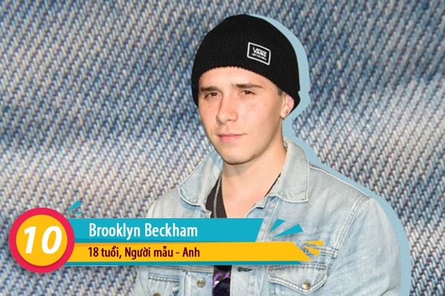 Brooklyn Beckham là con cả của nhà thiết kế Victoria Beckham và cựu sao sân cỏ David Beckham. Là nhiếp ảnh gia bấm máy cho chiến dịch quảng bá dòng nước hoa của hãng Burberry, xuất bản sách ảnh “What I See”Gương mặt đại diện cho thương hiệu thời trang Pull & Bear, ký hợp đồng quảng cáo cho hãng điện thoại ở Trung Quốc trị giá 100.000 bảng Anh. Được mệnh danh là “Hoàng tử mạng xã hội” hút 10 triệu fan tại Instagram.