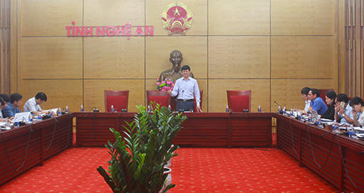 Đồng chí Lê Xuân Đại chủ trì cuộc họp. Ảnh: Phú Hương
