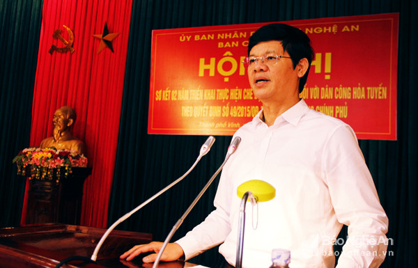 Đồng chí Lê Xuân Đại kết luận hội nghị. Ảnh: Cảnh Nam