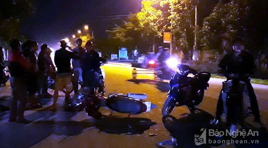 Hiện trường vụ tai  nạn. Ảnh: H.H