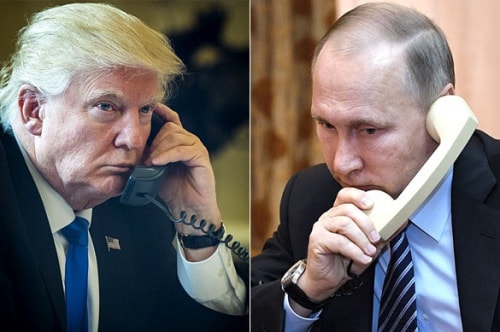 Tổng thống Mỹ Donald Trump và người đồng cấp Nga Vladimir Putin. Ảnh: CNN, Pravda.