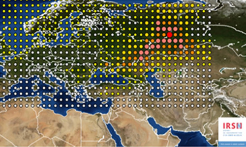 Dựa vào nồng độ ruthenium-106, nguồn phóng xạ có thể ở gần dãy núi Ural. Ảnh: IRSN. 