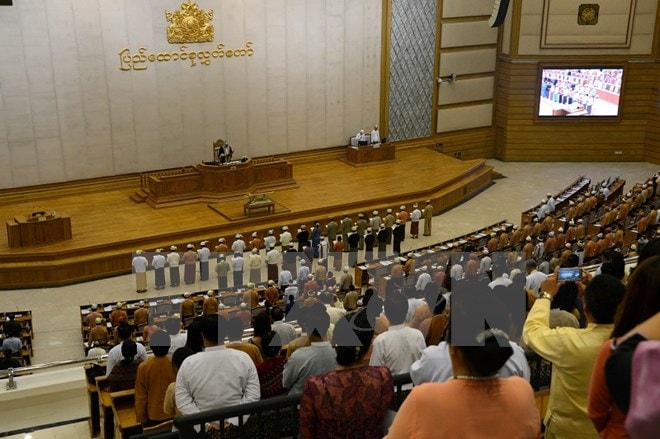 Một phiên họp Quốc hội Myanmar. (Nguồn: AFP/TTXVN)