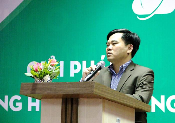 Ông Nguyễn Viết Hùng, Phó Giám đốc Sở KHCN tỉnh Nghệ An hi vọng hội thảo sẽ giúp các doanh nghiệp đưa ứng dụng CNTT vào quản lý trong thời đại công nghệ 4.0. Ảnh: Mỹ Nga.