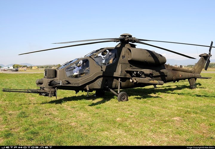 Agusta A-129 Mangusta có trọng lượng cất cánh tối đa 4.600 kg.