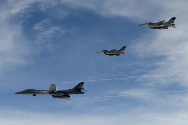Hình ảnh máy bay của lực lượng không quân Mỹ-Hàn trong các cuộc tập trận trước đó. (Ảnh minh họa: wetinhappen.com.ng)