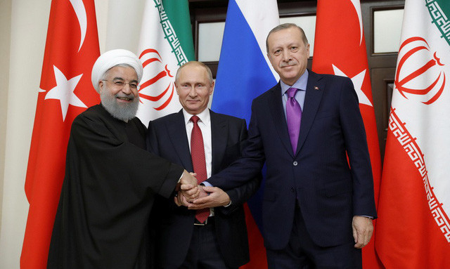 Liên minh tạm thời Nga - Iran - Thổ Nhĩ Kỳ đang nắm giữ nhiều con bài quyết định tương lai của Syria - Ảnh: REUTERS