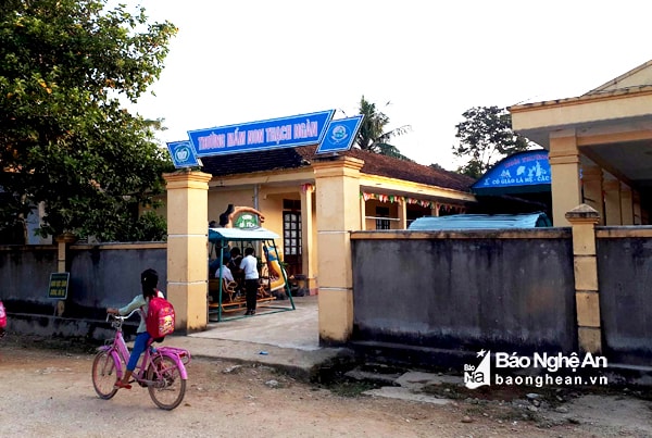 Trường mầm non đóng tại xã Thạch Ngàn, nơi có đến 90% dân số là đồng bào dân tộc thiểu số. Ảnh. Tiến Hùng.