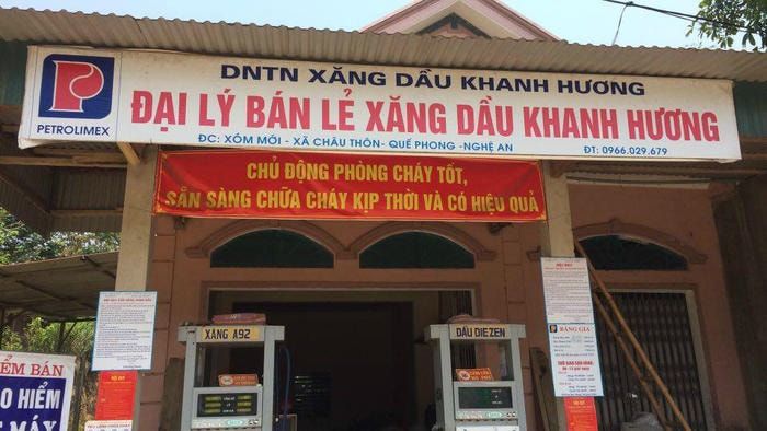 Cửa hàng xăn dầu Khanh Hương - nơi xảy ra vụ án chích điện anh. Ảnh: Hùng Cường