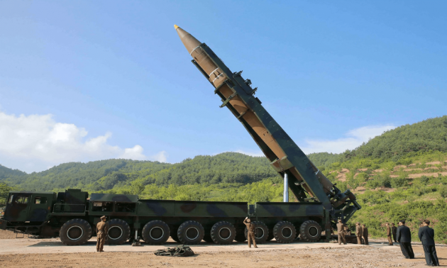 ICBM Hwasong-14 đầu tiên của Triều Tiên. Ảnh: KCNA