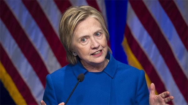  Bà Hillary Clinton dự hội nghị thường niên của Tạp chí Caijing. Ảnh: SCMP