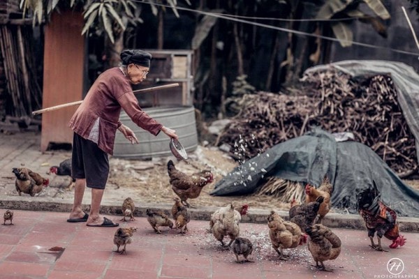 Dù đã 99 tuổi nhưng ngoại còn rất khỏe mạnh, minh mẫn.