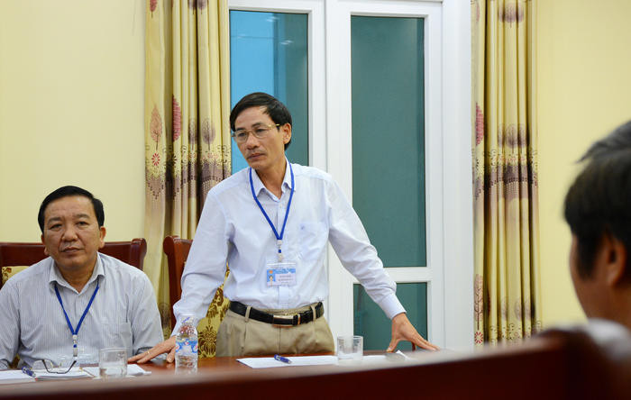 Phó Chủ tịch UBND thị xã Hoàng Mai Tô Huy Hùng cam kết sẽ khắc phục những thiếu sót được đoàn kiểm tra chỉ ra. Ảnh: T.G