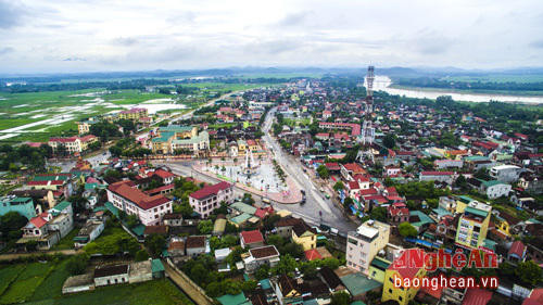 Thị trấn Đô Lương đang được xây dựng để đạt tiêu chí đô thị loại 4.