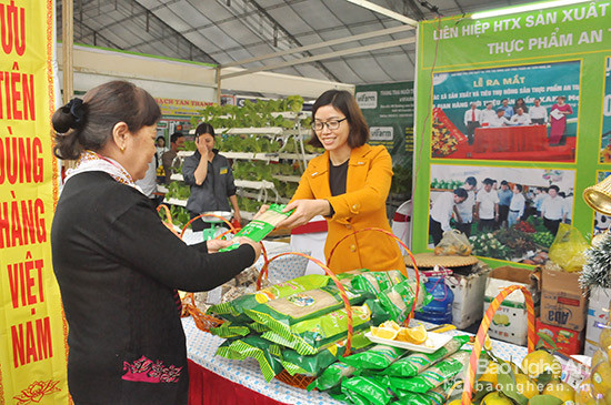 Đây là cơ hội để người dân thành phố, người dân trong tỉnh và cả ngoài tỉnh tiếp cận với các mặt hàng nông sản sạch, an toàn. Ảnh: Thu Huyền