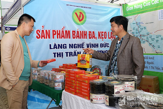 Bánh đa làng nghề Vĩnh Đức - Thị trấn Đô Lương. Ảnh: Thu Huyền