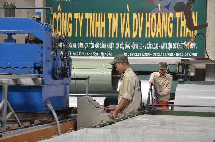 Doanh nghiệp của CCB Bùi Đăng Thân, thị trấn Anh Sơn tạo việc làm cho nhiều lao động có thu nhập ổn định.