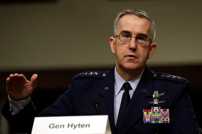 Tướng John Hyten, đứng đầu Bộ chỉ huy Chiến lược Mỹ (USSC). Ảnh: REUTERS
