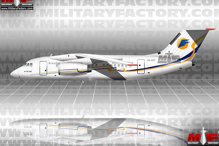 Máy bay chở khách Antonov An-148, do Ukraine sản xuất.