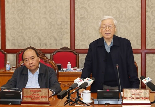 Tổng bí thư cho biết, sang năm Hội nghị Trung ương sẽ bàn chuyên đề về công tác cán bộ. Ảnh: TTX