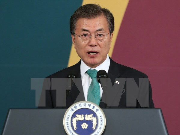 Tổng thống Hàn Quốc Moon Jae-in. Ảnh: Yonhap/TTXVN