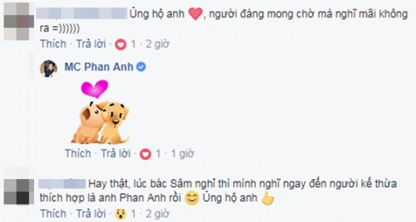 Hầu hết bình luận đều vui vẻ ủng hộ và chúc Phan Anh trúng tuyển.