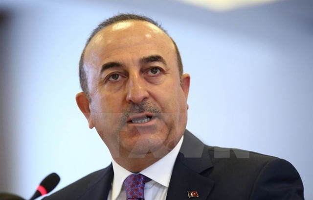 Ngoại trưởng Thổ Nhĩ Kỳ Mevlut Cavusoglu phát biểu tại cuộc họp ở Ankara ngày 16/11. Nguồn: AFP/TTXVN