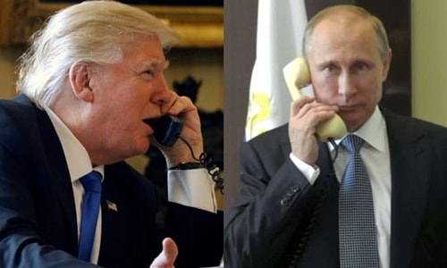 Tổng thống Mỹ Donald Trump (trái) và người đồng cấp Nga Vladimir Putin. Ảnh: Reuters.