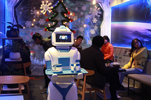 Robot phục vụ cafe Morta.
