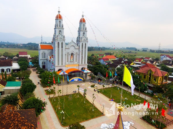 Nhà thờ Quy Chính (xã Vân Diên - Nam Đàn) -Ảnh: Thành Cường