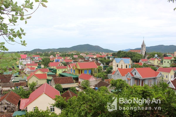 Làng quê trù phú ở xứ đạo Bảo Nham (Bảo Thành-Yên Thành)  -Ảnh: Huy Thư