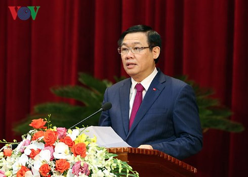 Phó Thủ tướng Vương Đình Huệ phát biểu tại lễ kỷ niệm.