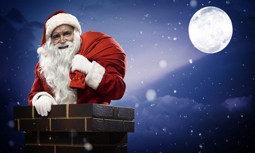Theo truyền thuyết, ông già Noel thường chui qua ống khói để mang quà cho các em nhỏ vào đêm Giáng sinh. Ảnh minh họa: Zavtoski.