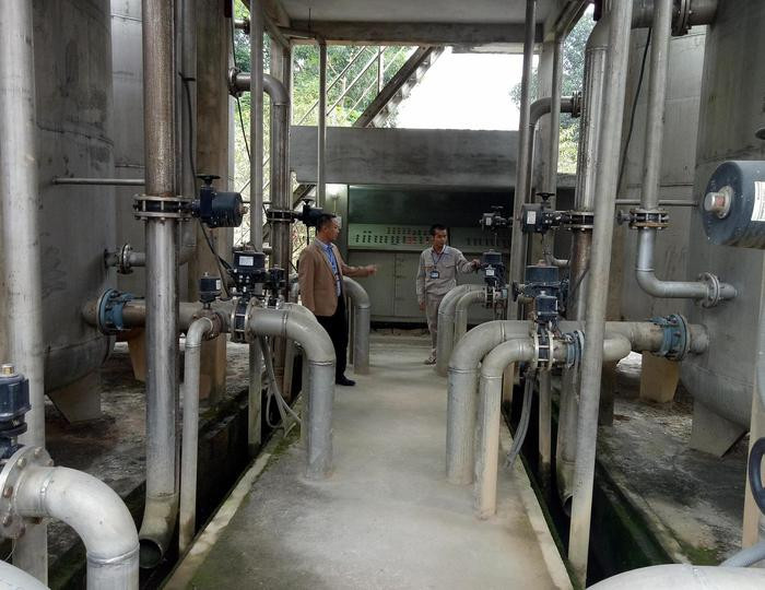 Hệ thống xử lý nước sạch của Công ty CP cấp nước Thái Hòa đầu tư mới. Ảnh: Quang Huy