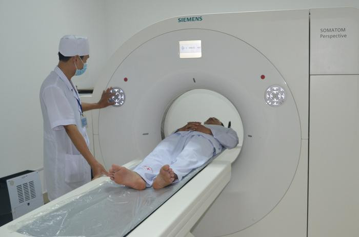 Máy cắt lớp CT Scanner 128 lát. Ảnh: P.V