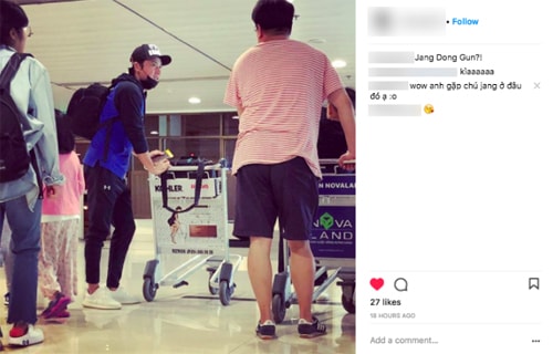 Fan Việt đăng ảnh Jang Dong Gun trên Instagram.