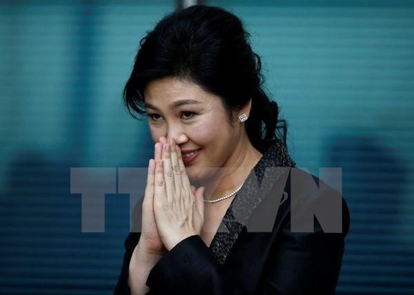 Bà Yingluck Shinawatra tới tòa án ở Bangkok, Thái Lan ngày 1/8. (Nguồn: PA/TTXVN)