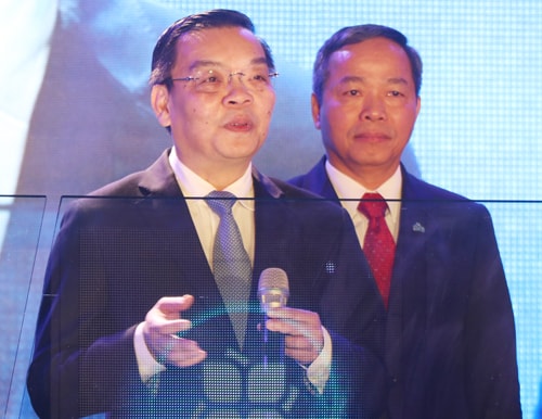 Bộ trưởng Khoa học Công nghệ Chu Ngọc Anh phát biểu tại lễ khỏi động. Ảnh: Võ Hải.