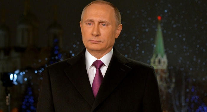 Ông Putin chúc mừng người dân Nga nhân dịp năm mới 2018.
