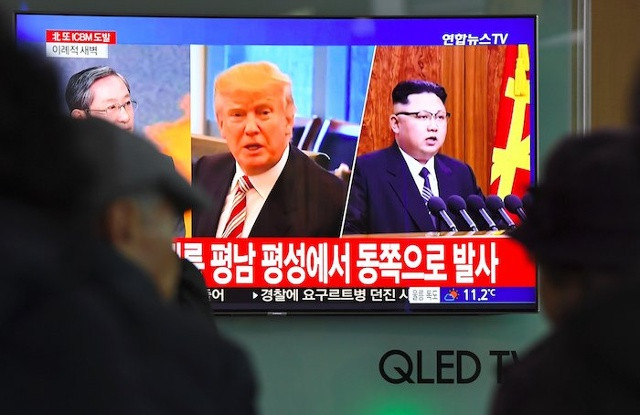 Tổng thống Mỹ Donald Trump và nhà lãnh đạo Triều Tiên Kim Jong-un. Ảnh: Getty