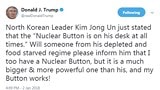 Trump: 'Tôi có nút kích hoạt hạt nhân uy lực hơn nhiều của Kim Jong-un'