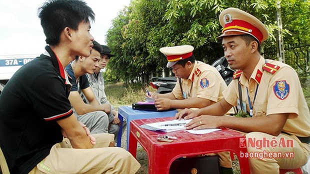 Tình trạng vi phạm giao thông ở Nghệ An vẫn còn cao. Ảnh tư liệu